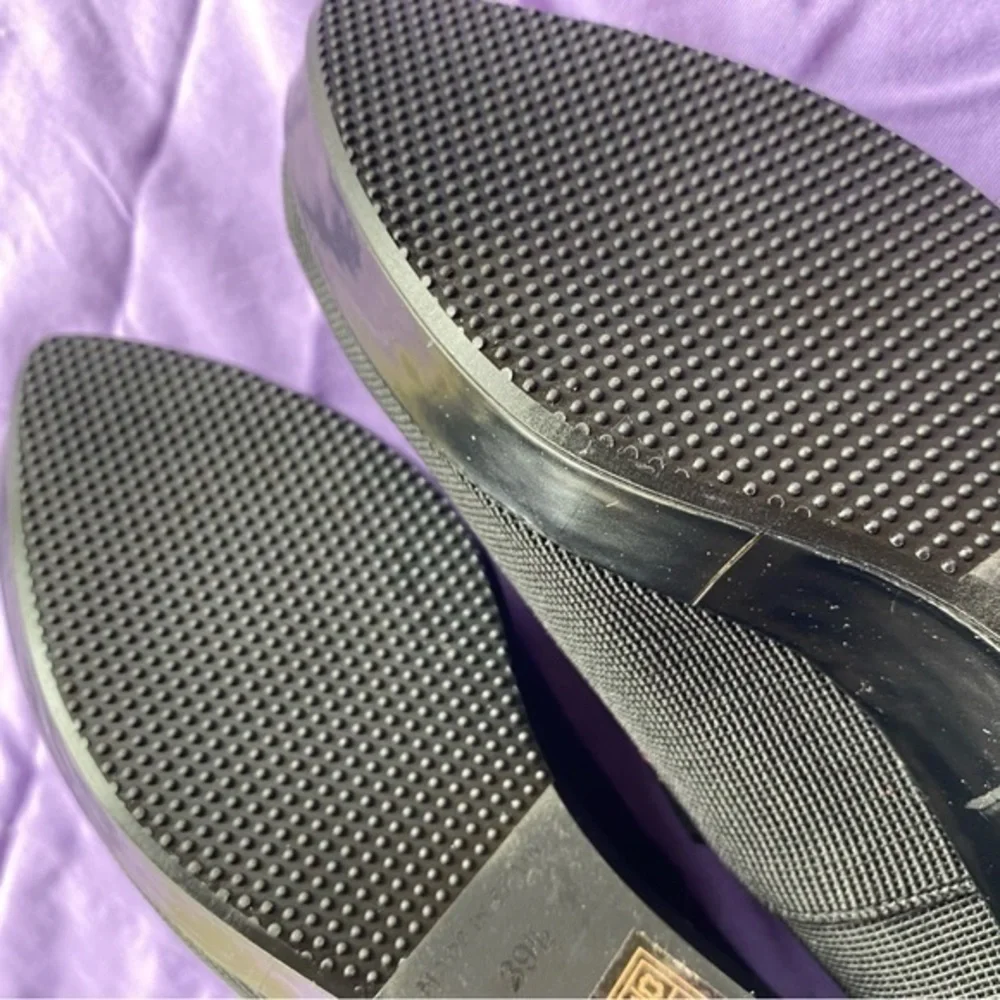 Audley London Black Wedges